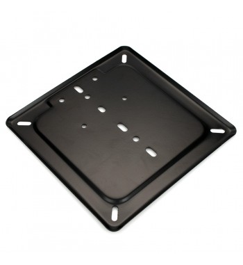 Support carré pour plaque d'immatriculation arrière en acier noir