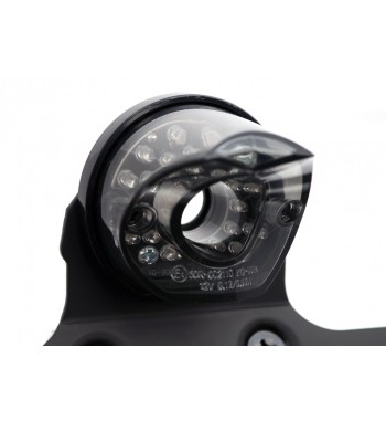 FANALE POSTERIORE OMOLOGATO NEW TONDO NERO A LED PER MOTO CAFE RACER