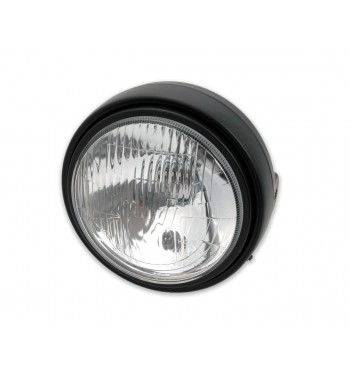 FARO FANALE ANTERIORE OMOLOGATO 5.75 165 MM CLASSIC NERO OPACO PER MOTO  CAFE RACER