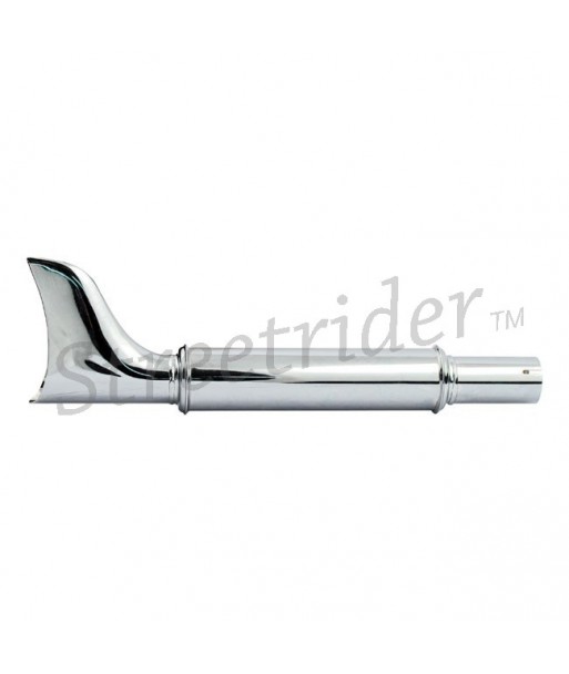 UNIVERSAL CHROME EXHAUST MUFFLER FISHTAIL 51 CM MOTORCYCLE