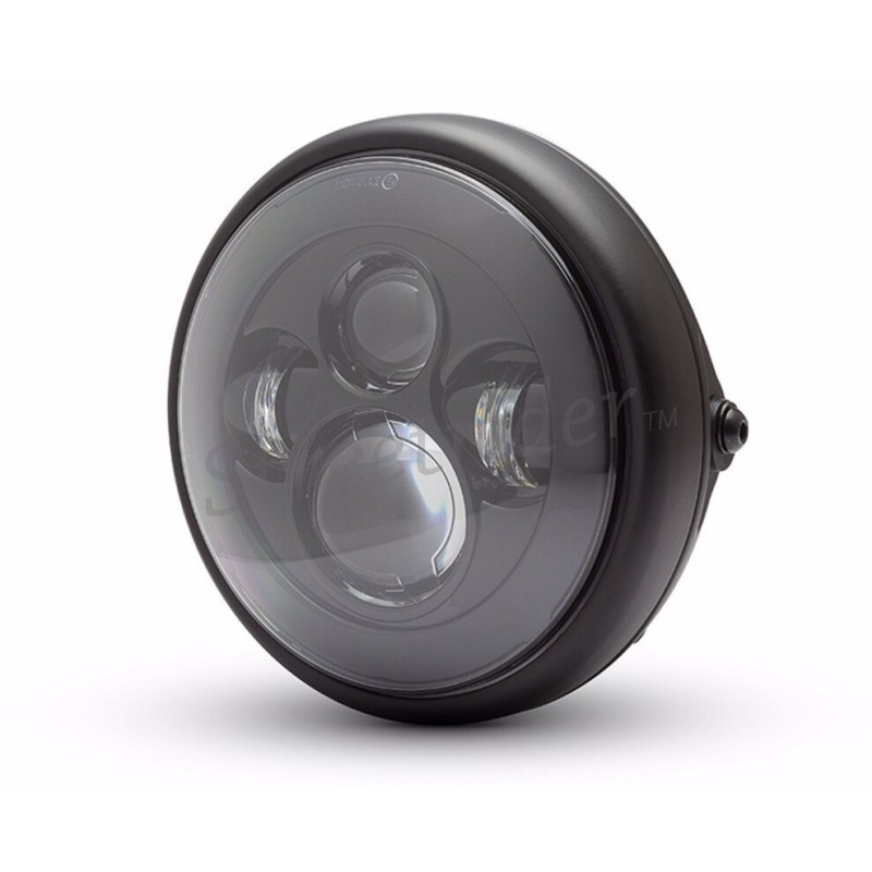 LED Motorrad Scheinwerfer 7 mit Klammern für Projekt Cafe Racer