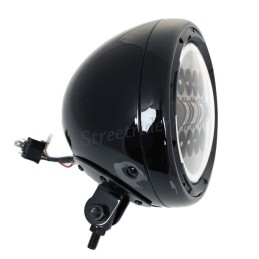 HEADLIGHT 190 MM MULTI PROJECTOR HALO 10 LED FOR CAFE RACER MOTORCYCLE