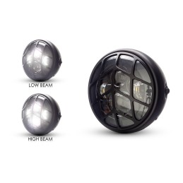 FARO FANALE ANTERIORE 7.6" 193 MM LED TIRETRACK NERO PER MOTO CAFE RACER