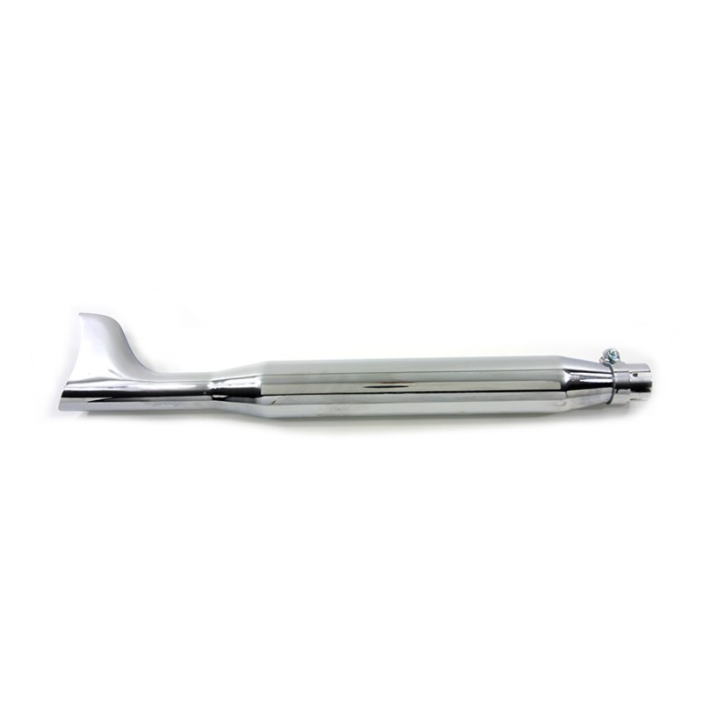 UNIVERSAL CHROME EXHAUST MUFFLER FISHTAIL 76 CM MOTORCYCLE